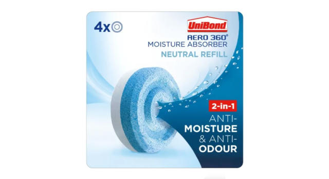 UniBond Aero 360° Neutral Moisture absorbing refill, Pack of 4