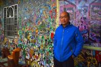 Nestled in the mist-covered foothills of Taiwan's central mountain range, Ruan Chiao village is virtually devoid of young people, but artist Wu Tsun-hsien is coaxing the Instagram generation back by transforming local homes into a canvas of colour