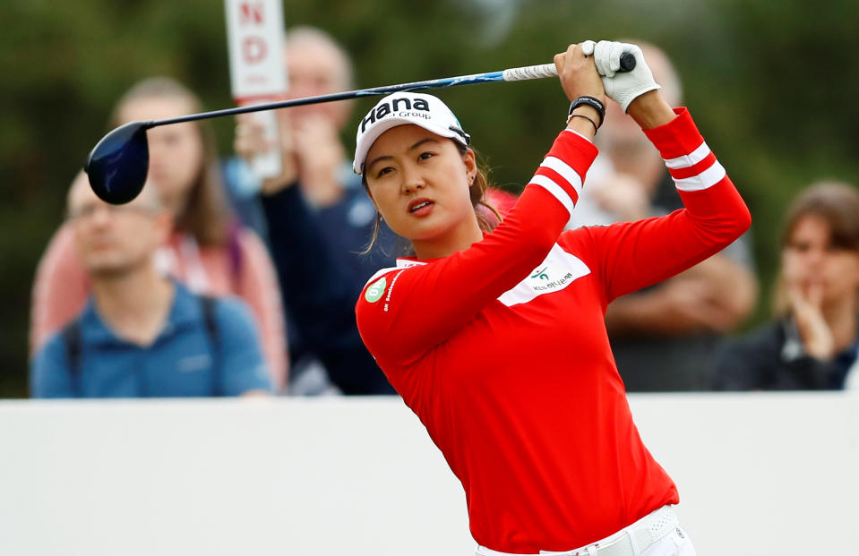 Golf - Women's British Open - Royal Lytham & St Annes Golf Club, Lytham Saint Annes, Britain - August 3, 2018   Australia's Minjee Lee in action during the second round   Action Images via Reuters/Jason Cairnduff