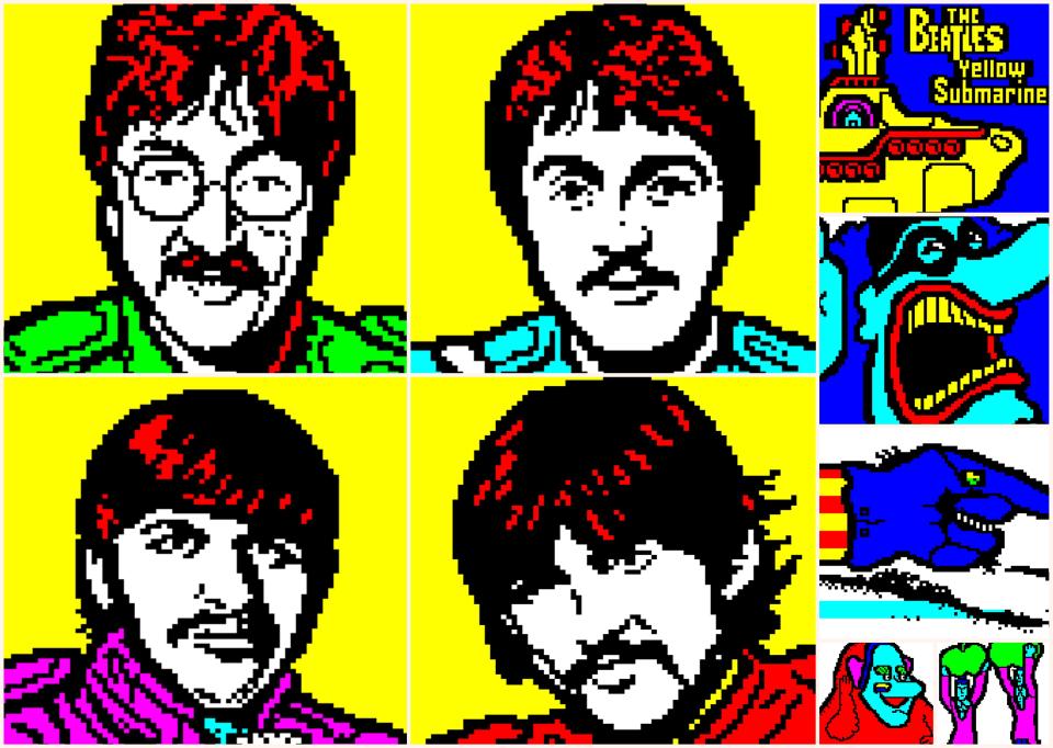 Pixelkunst im Teletext – Beatles