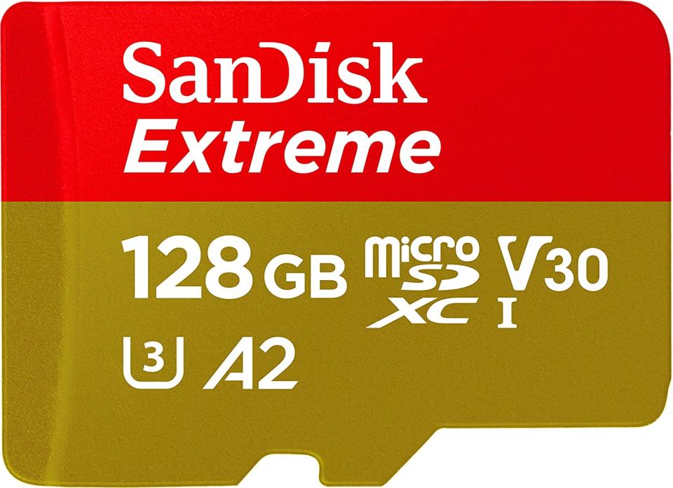 SanDisk 128GB Extreme microSDXC Memory Card. Image via Amazon.