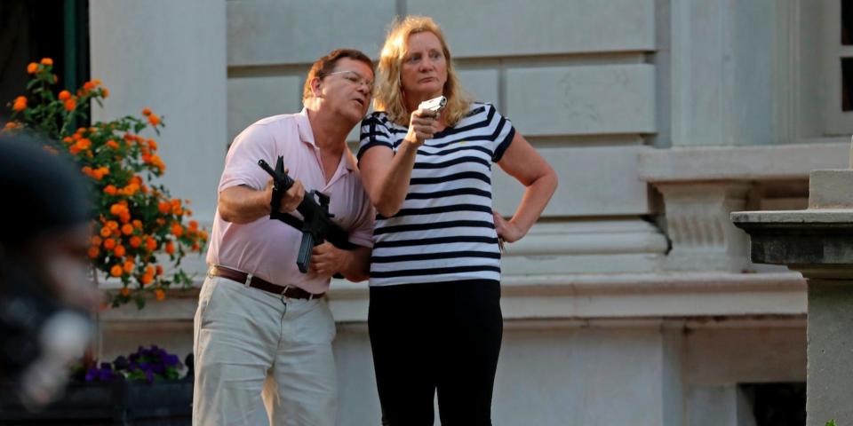 St. Louis protest gun couple