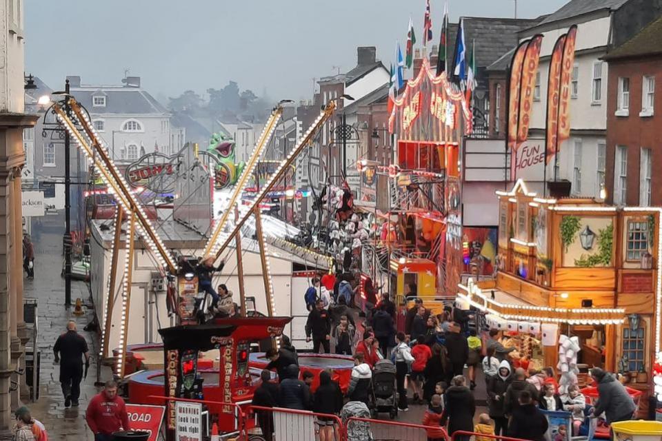 Hereford Times: People enjoying the fair in Leominster