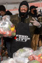 <p>Nick Cannon attended the Feed Your City Challenge COVID-19 relief event in Chicago.</p>