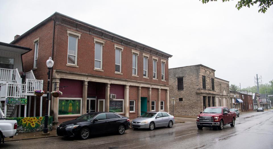 The former Odd Fellows building in downtown Ellettesville on Tuesday, May 14, 2024.