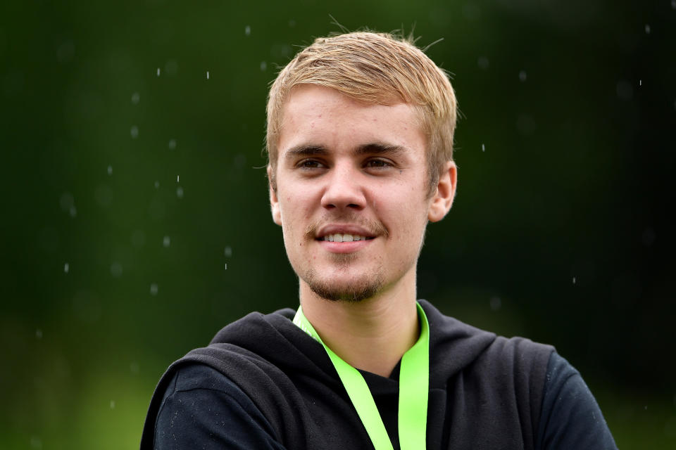 Justin Bieber during a practice round prior to the 2017 PGA Championship at Quail Hollow Club on Aug. 8, 2017, in Charlotte, N.C. (Photo: Getty Images)