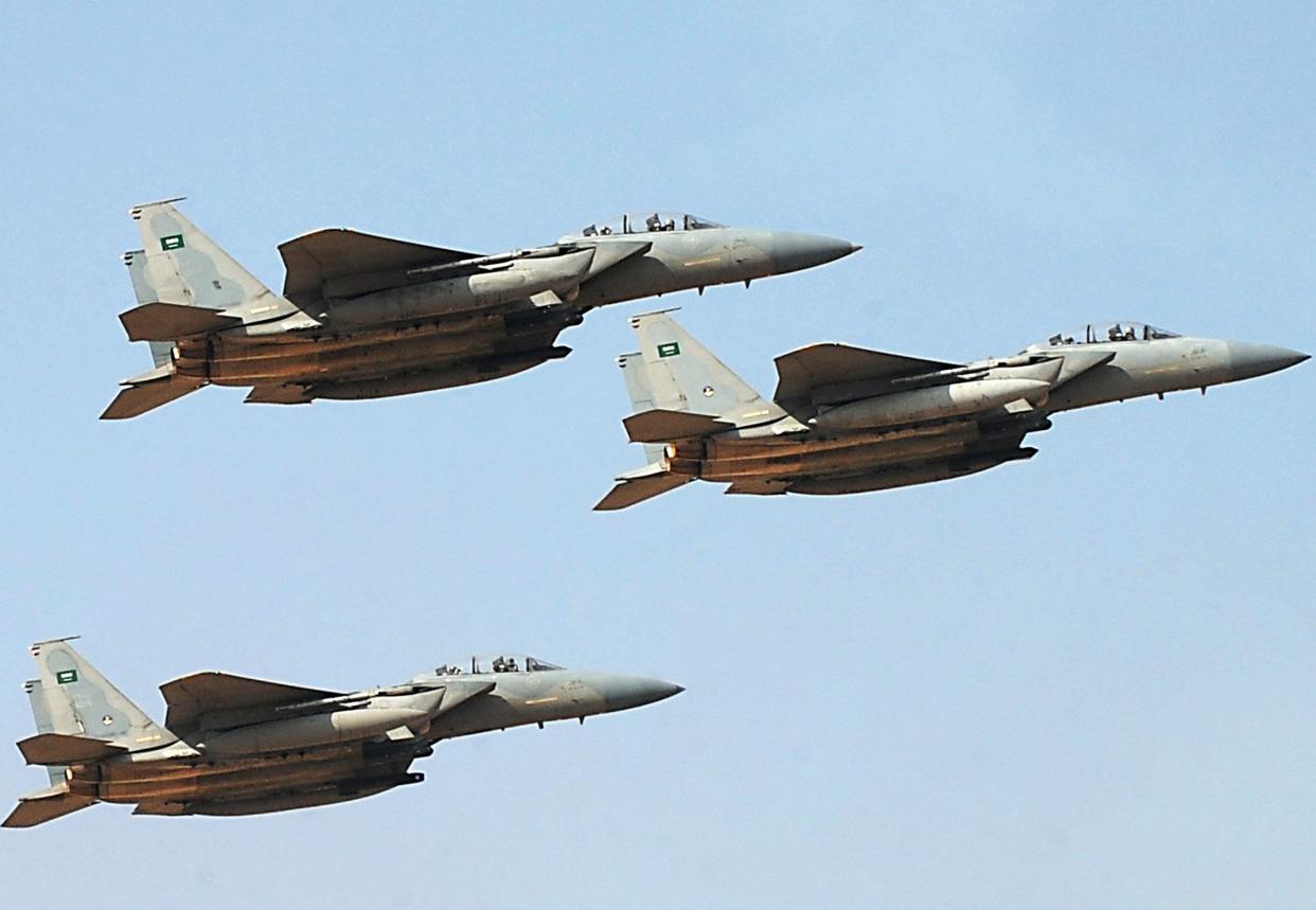 Jet fighters of the Saudi royal air force: Getty