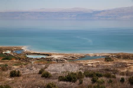 A general view shows the Dead Sea in the West Bank August 2, 2017. Picture taken August 2, 2017. REUTERS/Ammar Awad