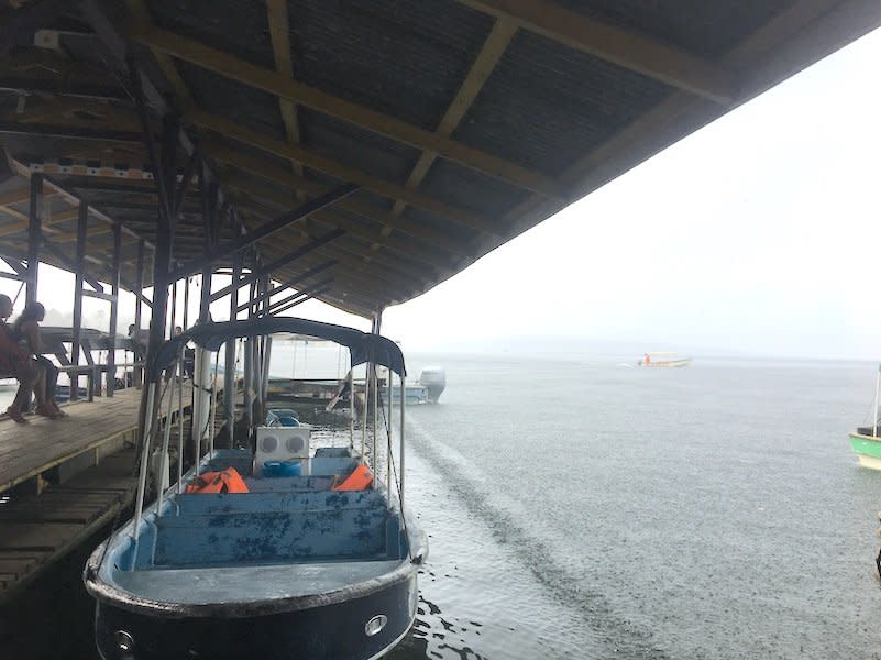 boat on the Costa Rica Panama border 