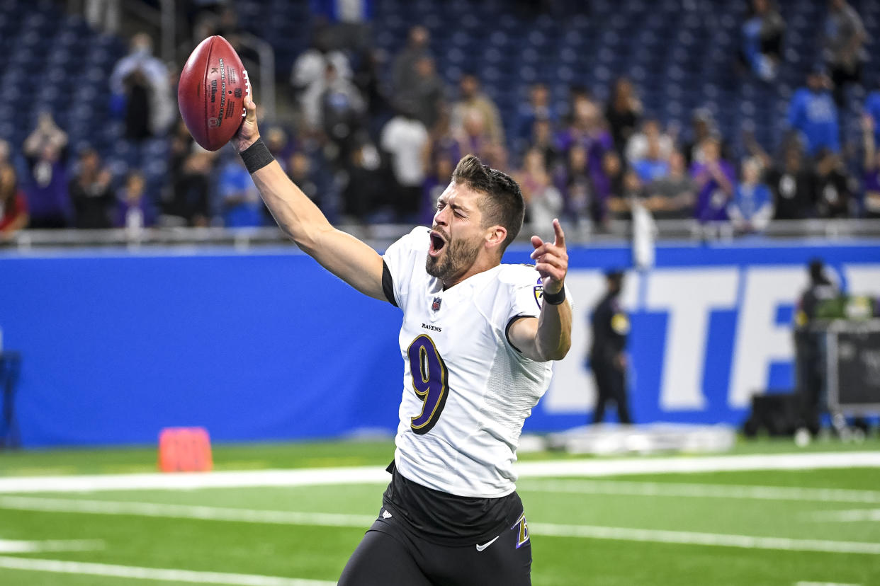 Is a 70-yard field goal in store in the NFL's near future? And will it be Justin Tucker who kicks it? (Photo by Nic Antaya/Getty Images)