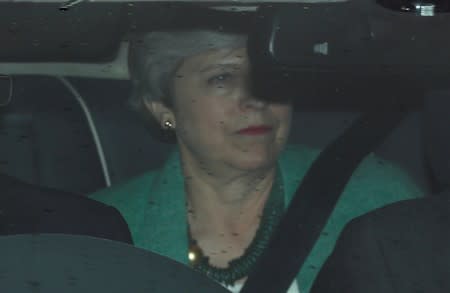 Britain's Prime Minister Theresa May arrives at Parliament in London