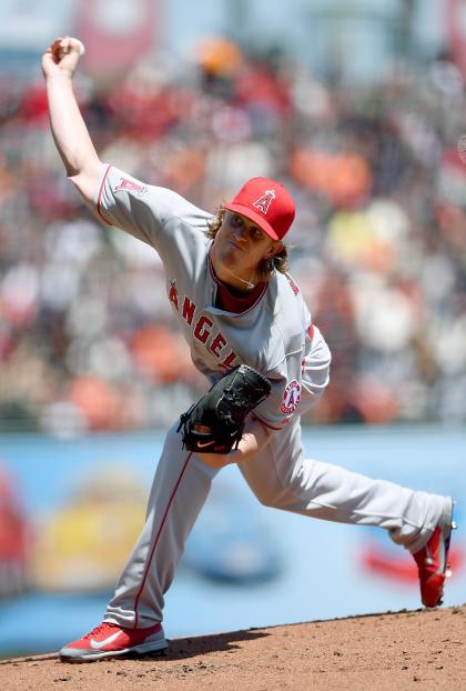 Jered Weaver's average fastball has been clocked at 83.1 mph. (Getty Images)