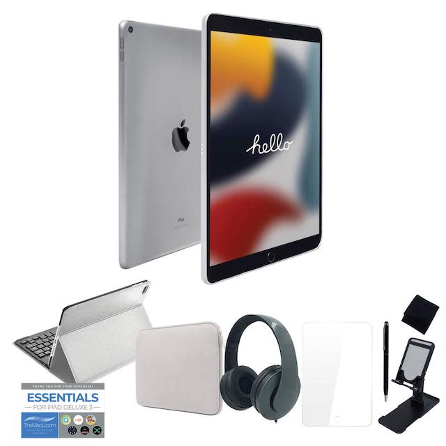 Apple iPad Gen 9 10.2" Bundle with Headphones, Case and Keyboard

