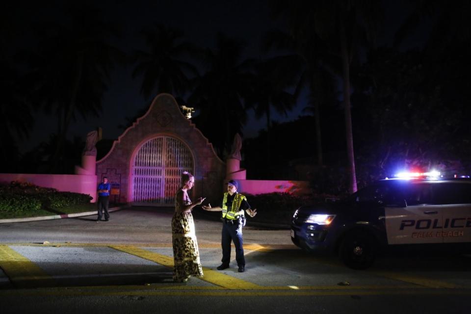 Police outside Mar-A-Lago