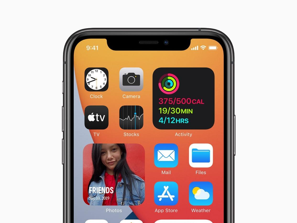 iOS 14 home screen