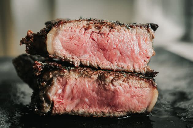 A wood-fired steak will produce a nice crust on the outside. (Photo: Cavan Images via Getty Images)