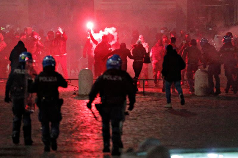 Protest amid coronavirus disease (COVID-19) outbreak in Rome