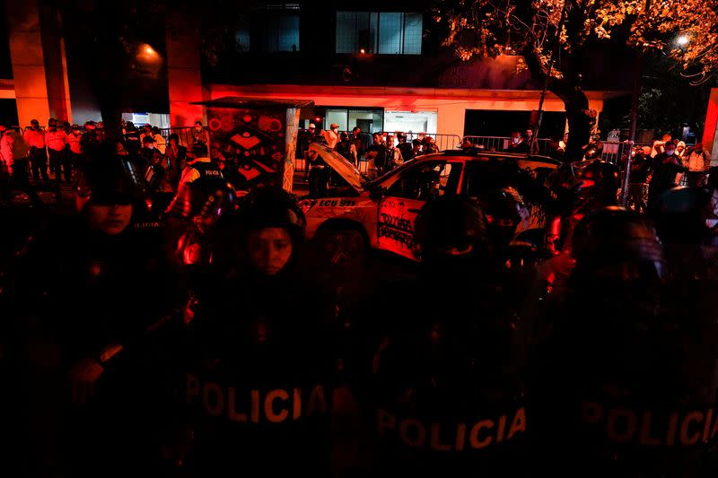 Protest against President Guillermo Lasso's economic and environmental policies, in Quito