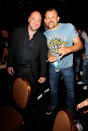 Dana White and Chuck Liddell in attendance during UFC 148 inside MGM Grand Garden Arena on July 7, 2012 in Las Vegas, Nevada. (Photo by Jeff Bottari/Zuffa LLC via Getty Images)