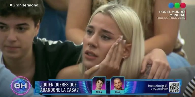 Mora y La Tora antes de que se supiera quién sería finalmente el tercer eliminado de Gran Hermano