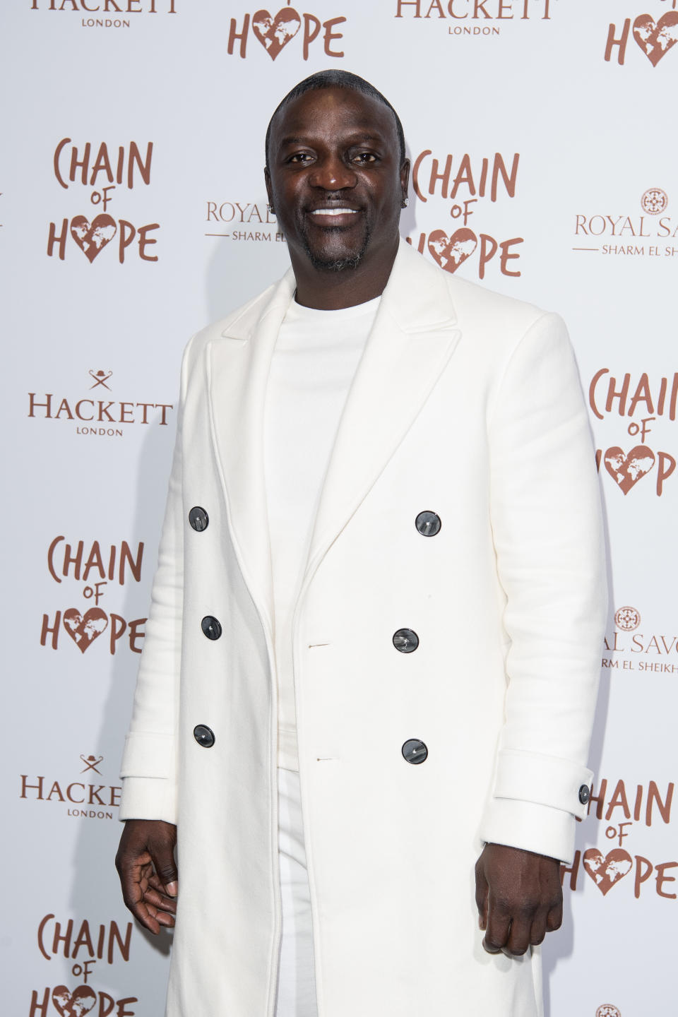 LONDON, ENGLAND – NOVEMBER 16: Akon attends the Chain Of Hope Gala Ball 2018 at Old Billingsgate on November 16, 2018 in London, England. (Photo by Jeff Spicer/Getty Images)