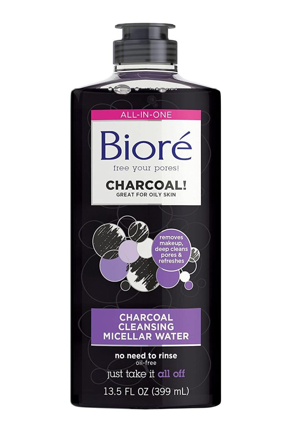 4) Bioré Charcoal Cleansing Micellar Water