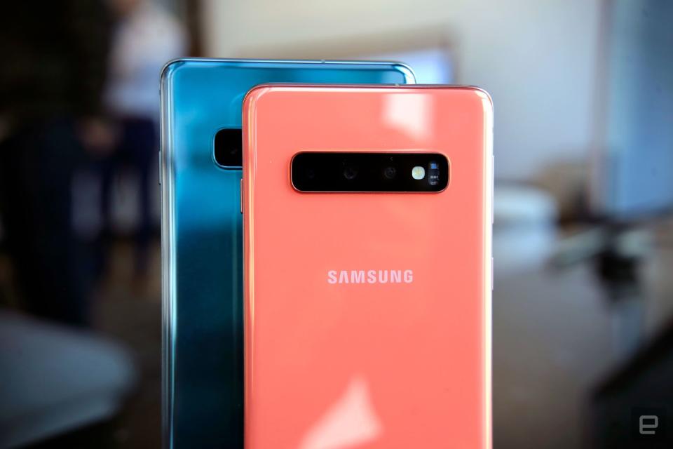 Following Huawei's lead with the Mate 20 Pro, Samsung has introduced a thirdpiece of glass for its new Galaxy S10