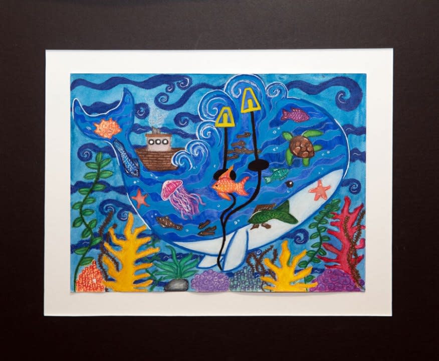 "One With the Water" by Lily Salacina is a finalist for the 2024 SmartArt award. (Courtesy Grand Rapids Public Schools)
