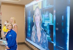 Designer Kendra Scott sent a video message to the nurses at The Woman's Hospital of Texas thanking them for their commitment to caring for patients during the pandemic.