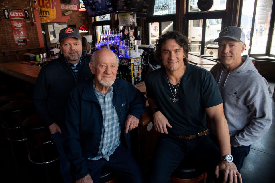 Joe Nichols at Rippy's in Nashville ,Tenn., with Quartz Hill Records co-founders Benny Brown and Nashville songwriter Jason Sellers, plus manager Jake LaGrone.