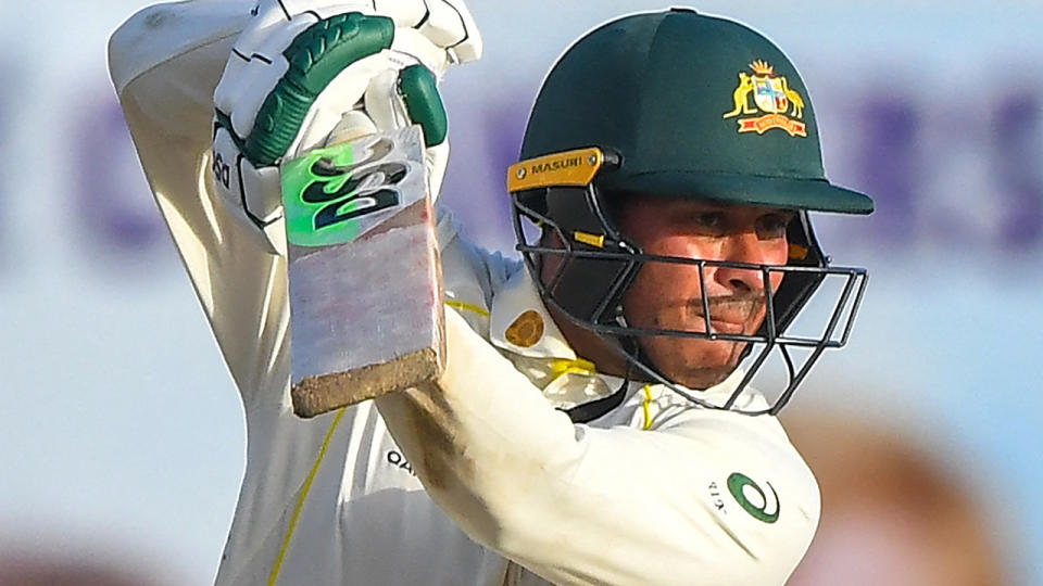 Usman Khawaja was unbeaten on 47 at the end of day one of Australia's Test match against Sri Lanka.