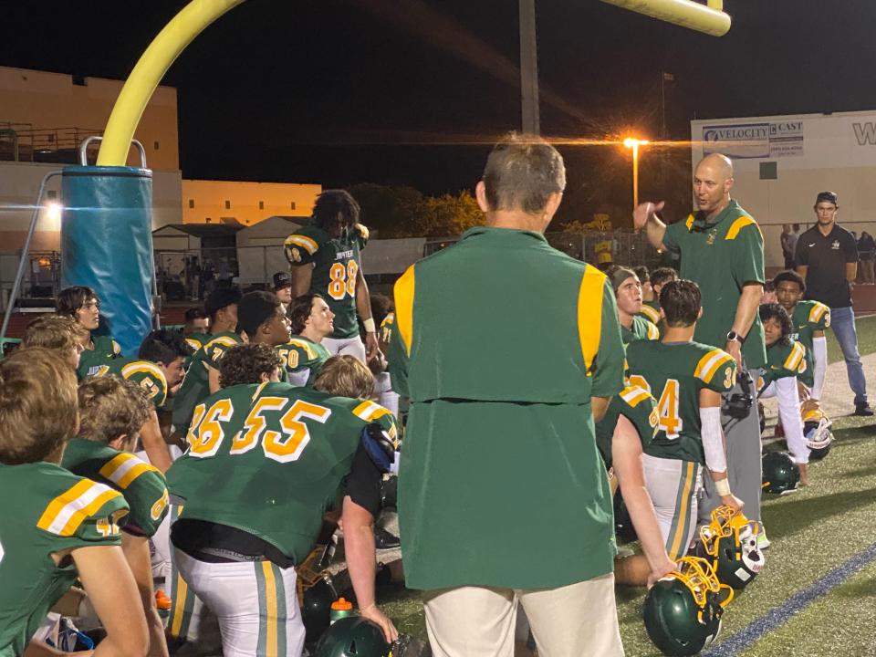 Jupiter football coach Jason Kradman replaces Tim Tharp, who spent seven seasons at the helm of the Warriors.