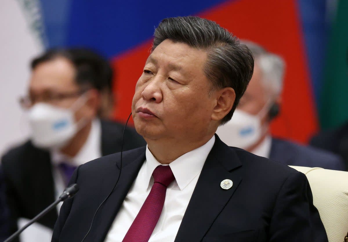 Chinese president Xi Jinping attends the Shanghai Cooperation Organisation (SCO) leaders’ summit in Samarkand on 16 September 2022 (AFP via Getty Images)