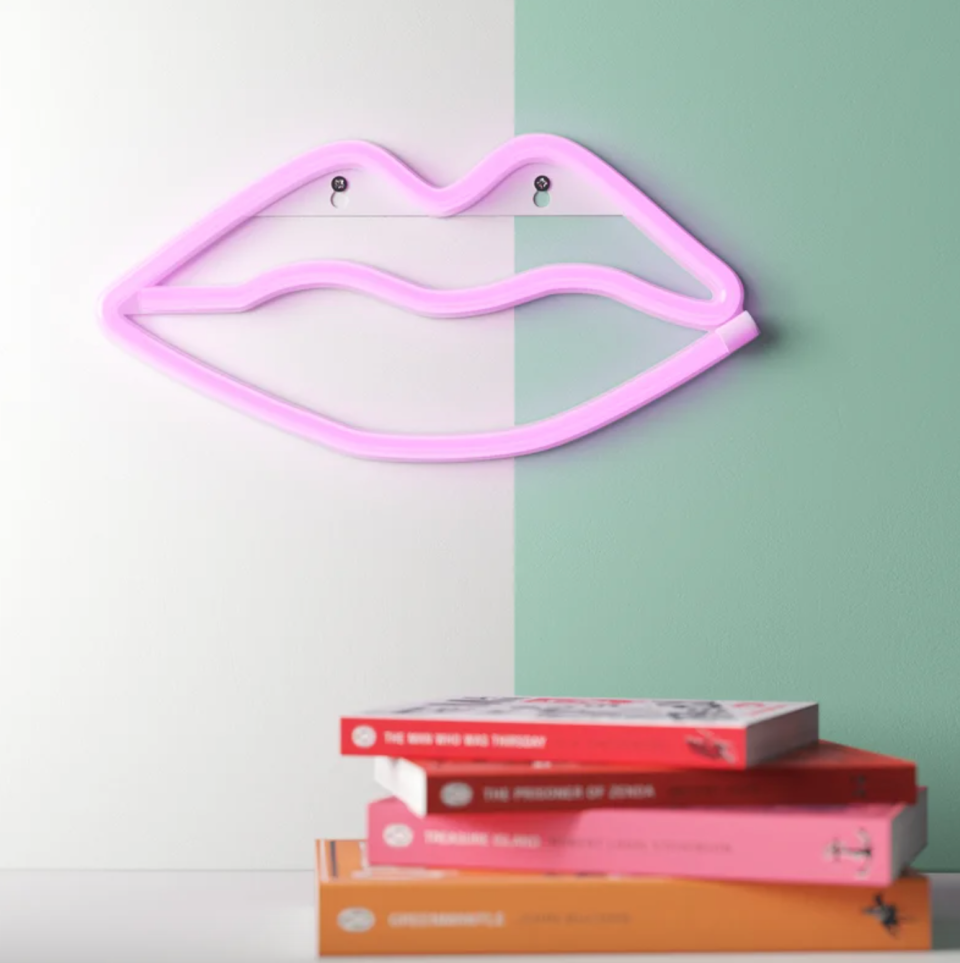 Valentine's Day Lips Wall Sign (Photo via Wayfair)