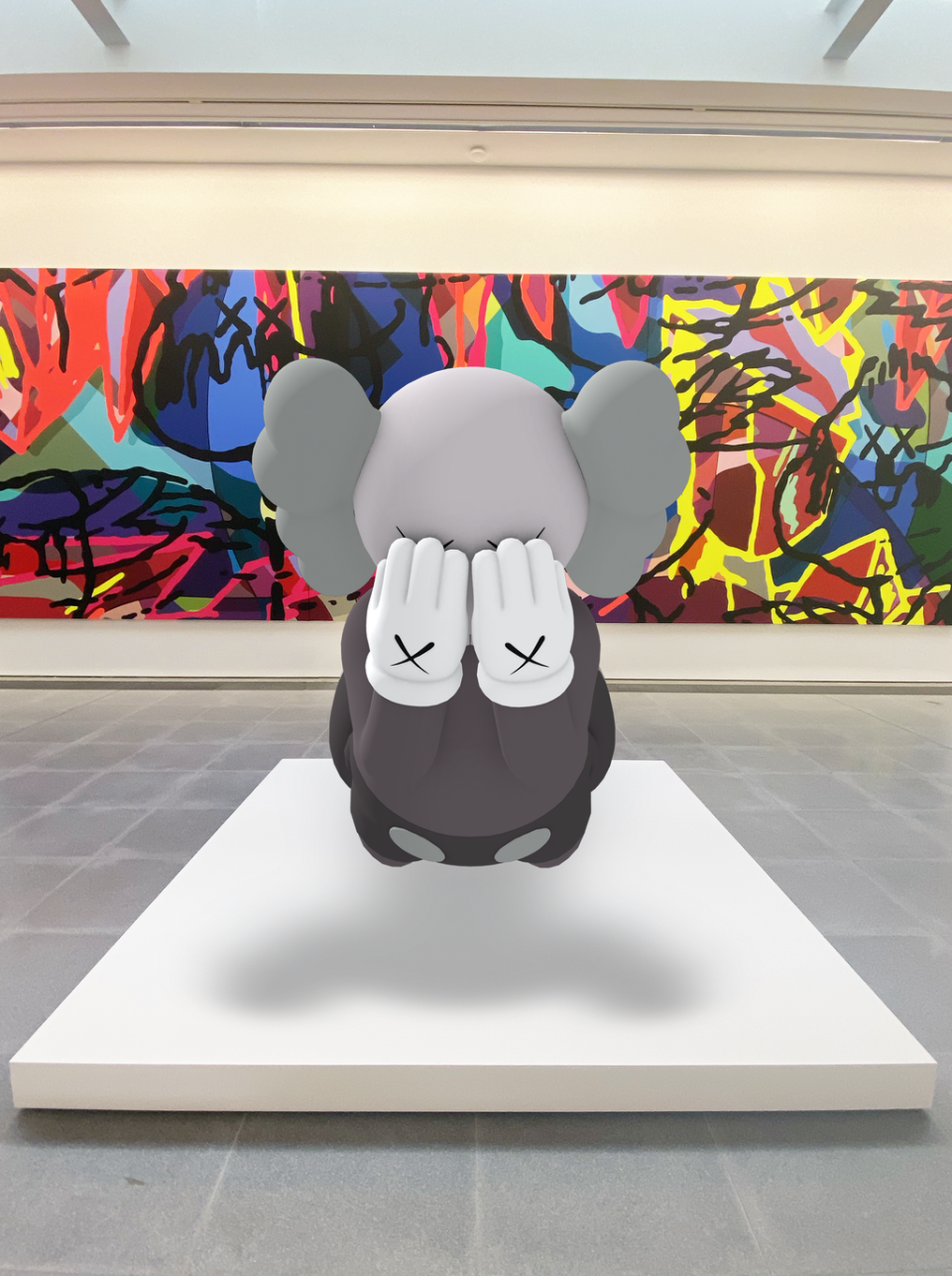 KAWS, COMPANION (EXPANDED), 2020, augmented reality sculpture (Courtesy of KAWS and Acute Art)