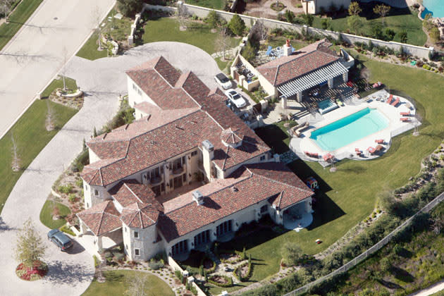 Aerial view of Britney Spears's home in Los Angeles.