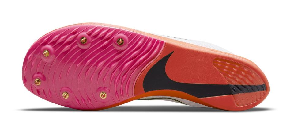 The outsole of the Nike ZoomX Dragonfly “Rawdacious.” - Credit: Courtesy of Nike