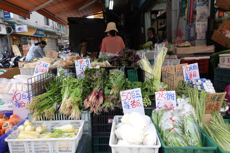 主計總處公布4月CPI跌破2%通膨警戒線 行政院主計總處7日公布4月消費者物價指數（CPI） 年增率為1.95%，跌破2%的通膨警戒線，扣除蔬果、 能源後的核心CPI則年漲1.81%，雙雙下滑。圖為台北 南港成德市場一處蔬果攤。 中央社記者鄭傑文攝  113年5月7日 