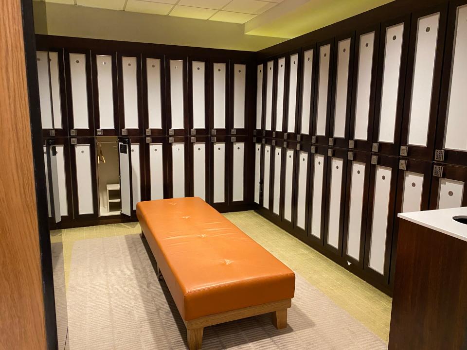 Lockers in women's changing rooms at Third Space