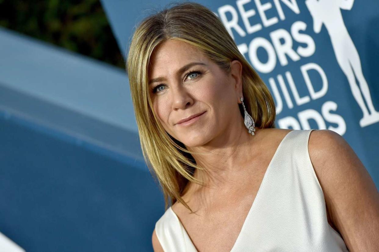 Jennifer Aniston, ici au mois de janvier 2020, laisse planer le doute.