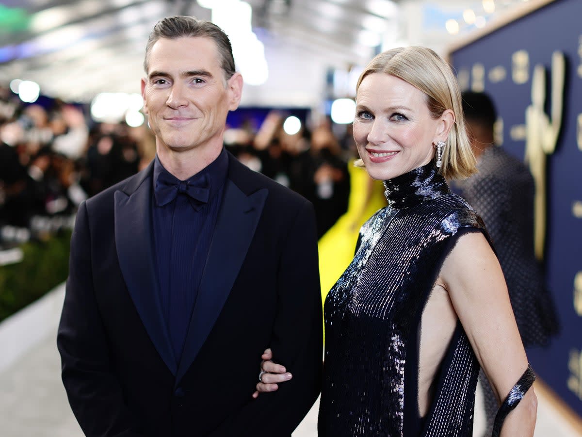 Billy Crudup and Naomi Watts attend the 28th Screen Actors Guild Awards at Barker Hangar on February 27, 2022 (Getty Images for WarnerMedia)