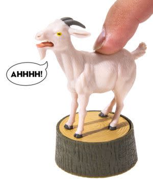 Screaming Goat Figurine and Book