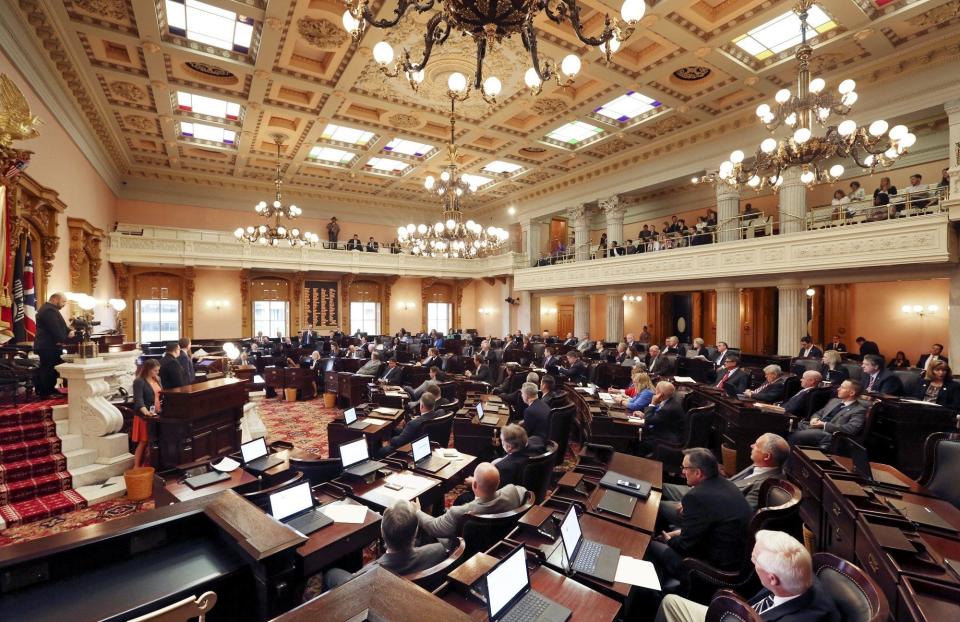 House members during a 2017 session at the Statehouse. A Dispatch analysis found that almost half of Ohio lawmakers qualified for a tax break that only about 14 percent of all income earners statewide claimed.