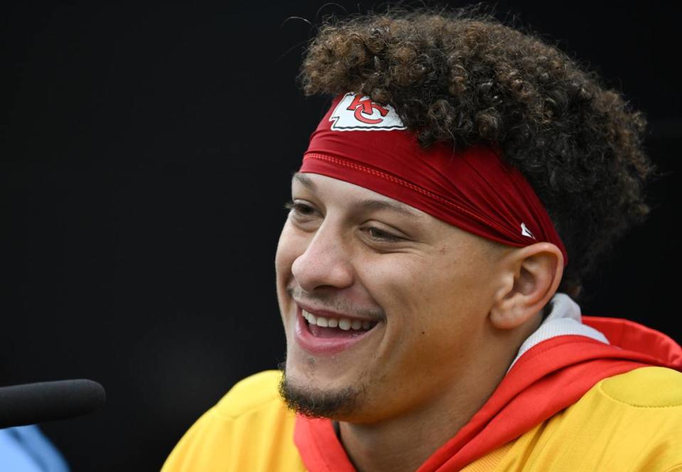 Quarterback Patrick Mahomes and the Chiefs are brand ambassadors for Kansas City this weekend as they take on the Miami Dolphins in Frankfurt, Germany. dpa/picture-alliance/Sipa USA