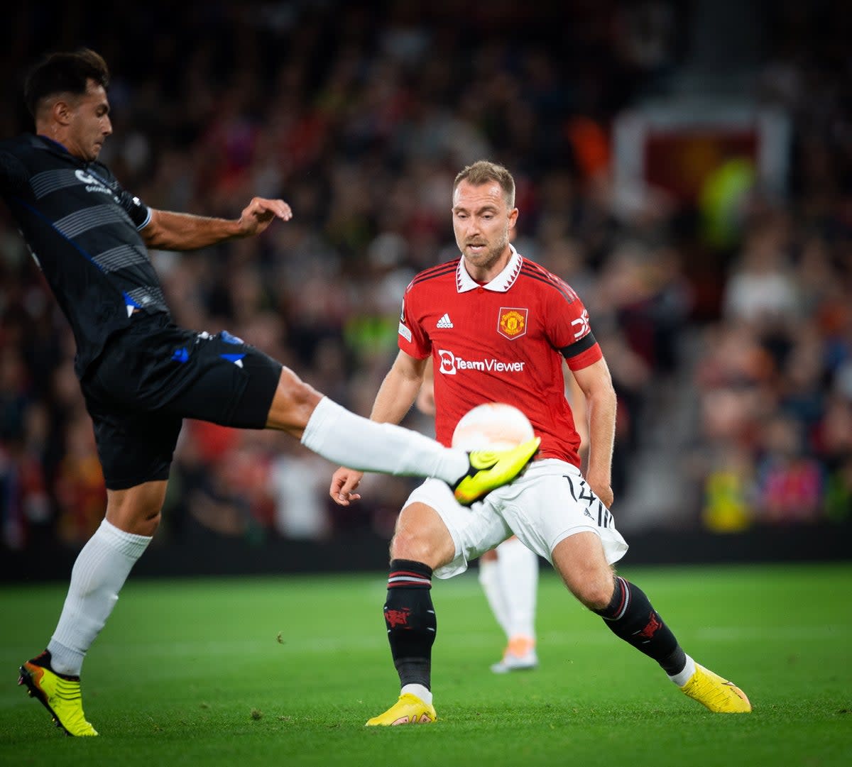 Christian Eriksen in action against Real Sociedad (EPA)