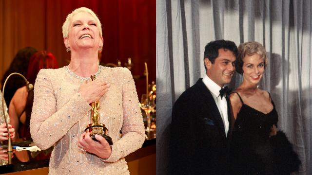 Jamie Lee Curtis' first ever Oscar win sees her give emotional shout-out to  late parents Tony Curtis and Janet Leigh