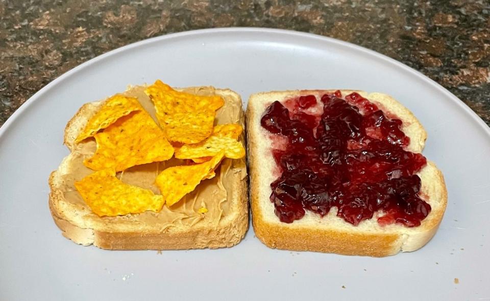 PB&J with Doritos