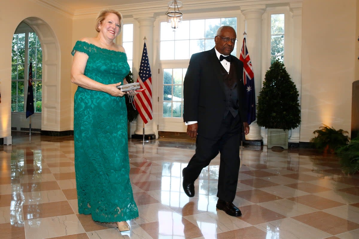 Ginni and Clarence Thomas  (Copyright 2019 The Associated Press. All rights reserved.)