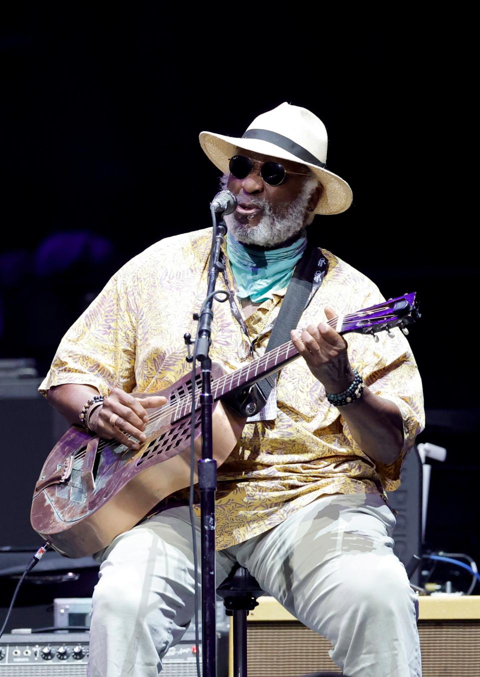 Grammy-winning Blues legend Taj Mahal is the headliner on opening night of the Rochester International Jazz Festival. Here he performs on opening night of Eric Clapton's Crossroads Guitar Festival n Los Angeles, California, in 2023.