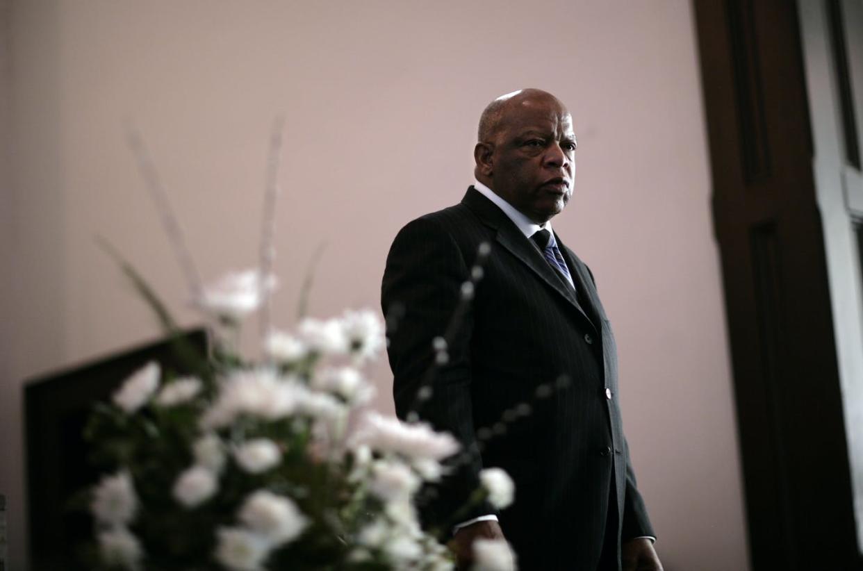 <span class="caption">Rep. John Lewis attends church services at Brown Chapel AME Church in Selma</span> <span class="attribution"><a class="link " href="https://www.gettyimages.com/detail/news-photo/rep-john-lewis-attends-church-services-at-brown-chapel-ame-news-photo/534816898?adppopup=true" rel="nofollow noopener" target="_blank" data-ylk="slk:Brooks Kraft LLC/Corbis via Getty Images;elm:context_link;itc:0;sec:content-canvas">Brooks Kraft LLC/Corbis via Getty Images</a></span>